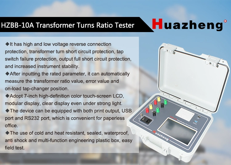 Hzbb-10A Three Phase Automatic Digital Handheld Power Transformer TTR Meter Turns Ratio Tester Price