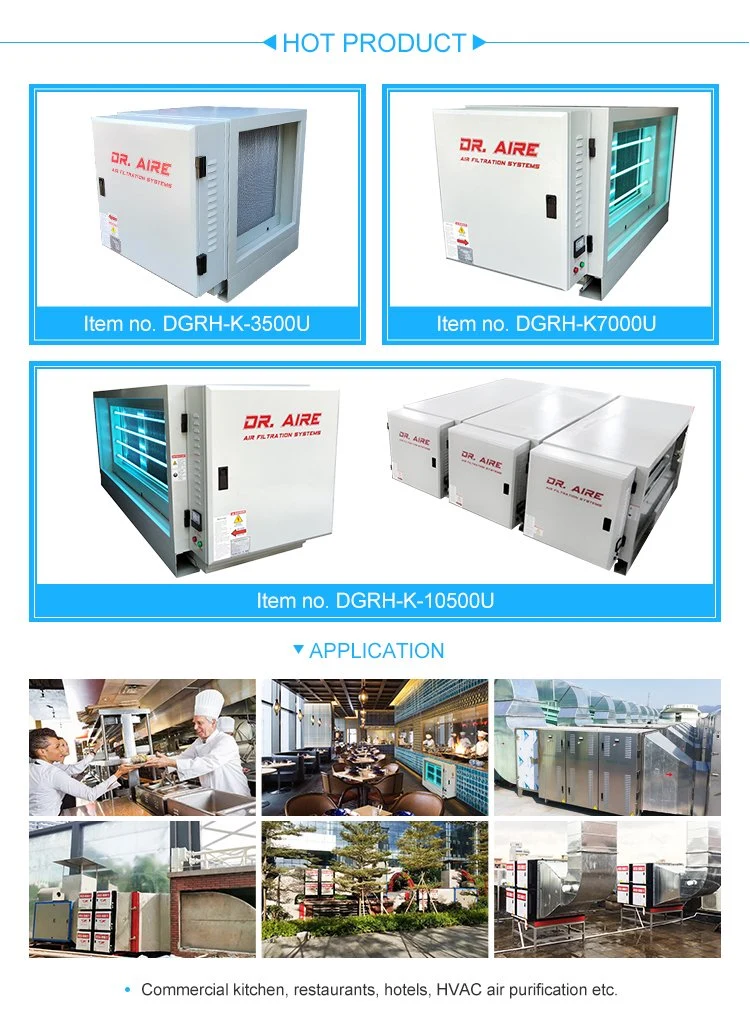 95% Fume Removal Rate Cooking Oil Fume Purifier with Esp
